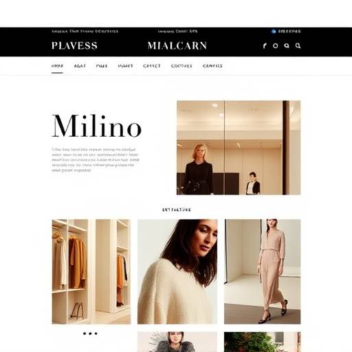A clean and elegant website design for a fashion boutique in Milan, emphasizing visual appeal and user experience.